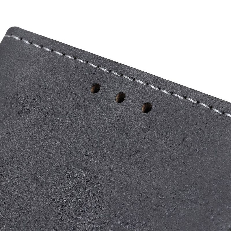 Lederhüllen OnePlus 8 Pro Grau Vintage Ledereffekt