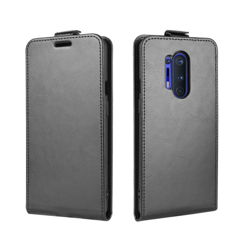 Lederhüllen OnePlus 8 Pro Schwarz Faltbar
