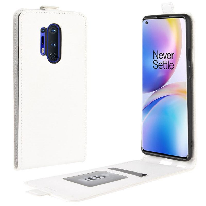 Lederhüllen OnePlus 8 Pro Schwarz Faltbar