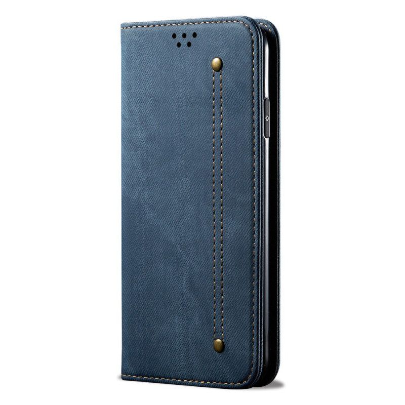 Schutzhülle Für Vivo X90 Pro Flip Case Denim-stoff