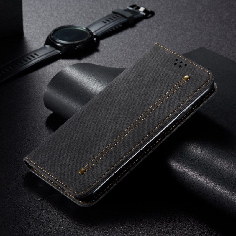 Schutzhülle Für Vivo X90 Pro Flip Case Denim-stoff