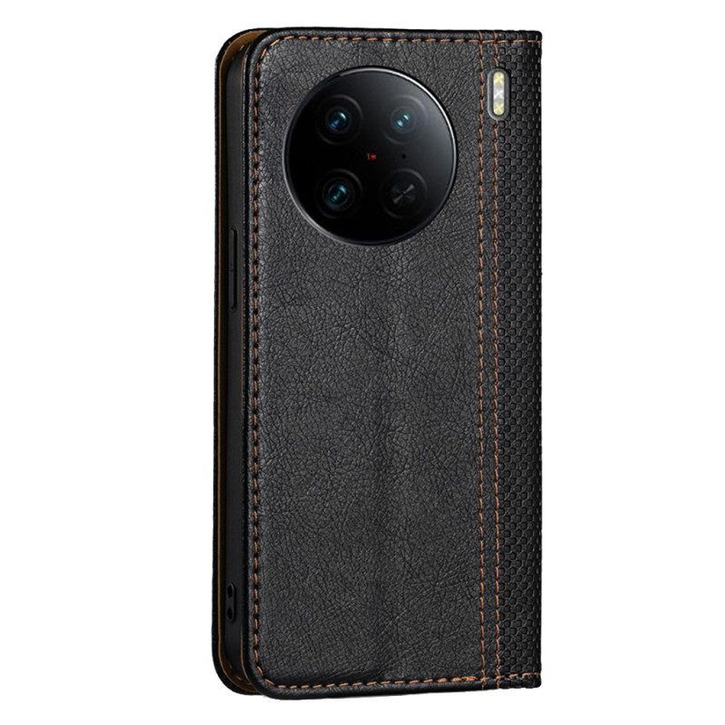 Schutzhülle Für Vivo X90 Pro Flip Case Vintage-kunstleder