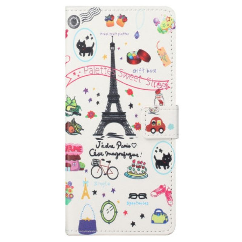 Flip Case Für Samsung Galaxy S23 Plus 5G Ich Liebe Paris