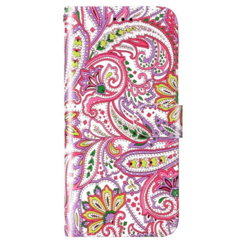 Flip Case Für Samsung Galaxy S23 Plus 5G Mit Kordel Riemchen-kaschmir-stil