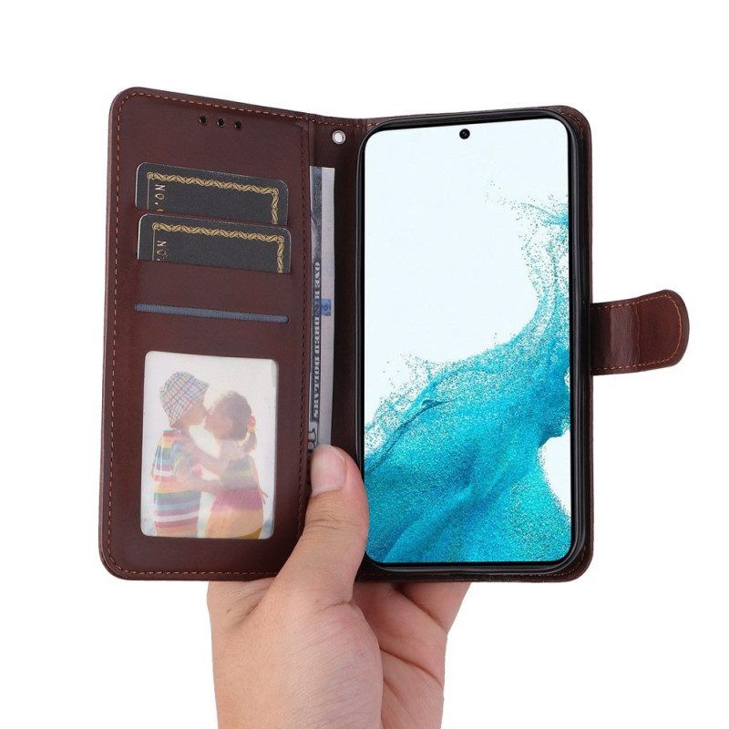 Flip Case Für Samsung Galaxy S23 Plus 5G Mit Kordel Schlicht Mit Riemen