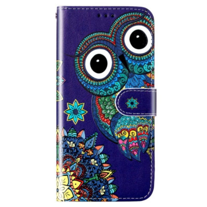 Flip Case Für Samsung Galaxy S23 Plus 5G Mit Kordel Tanga-eule
