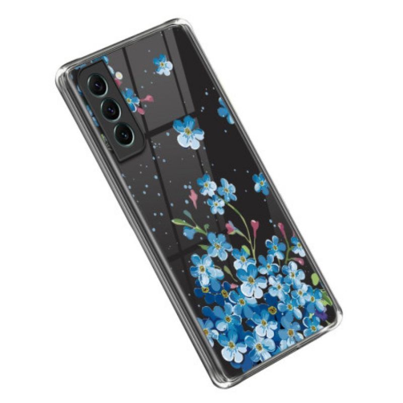 Handyhülle Für Samsung Galaxy S23 Plus 5G Blaue Blumen