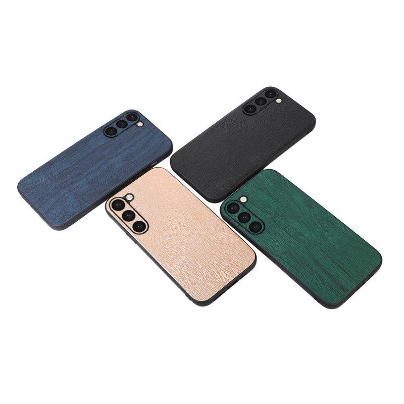 Handyhülle Für Samsung Galaxy S23 Plus 5G Stil: Leder In Holzoptik