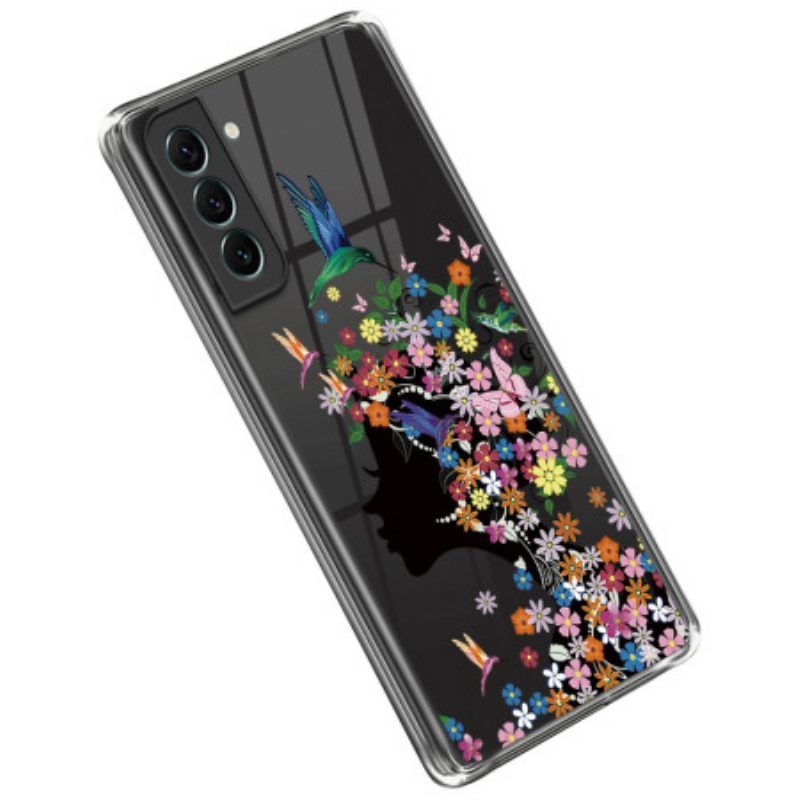 Hülle Für Samsung Galaxy S23 Plus 5G Transparenter Blütenkopf