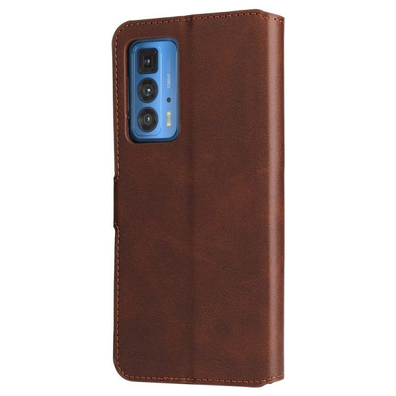 Flip Case Für Motorola Edge 20 Pro Einfarbige Serie