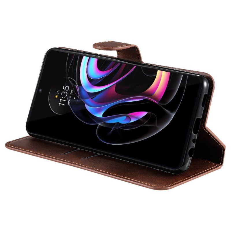 Flip Case Für Motorola Edge 20 Pro Einfarbige Serie