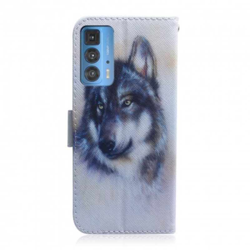 Flip Case Für Motorola Edge 20 Pro Hunde-look