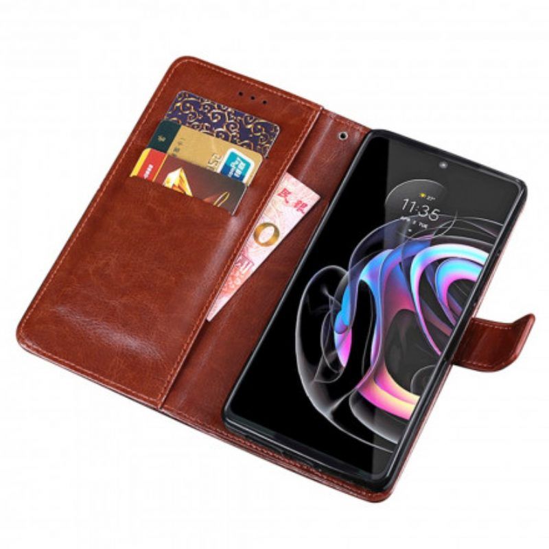 Flip Case Für Motorola Edge 20 Pro Kunstleder Idewei