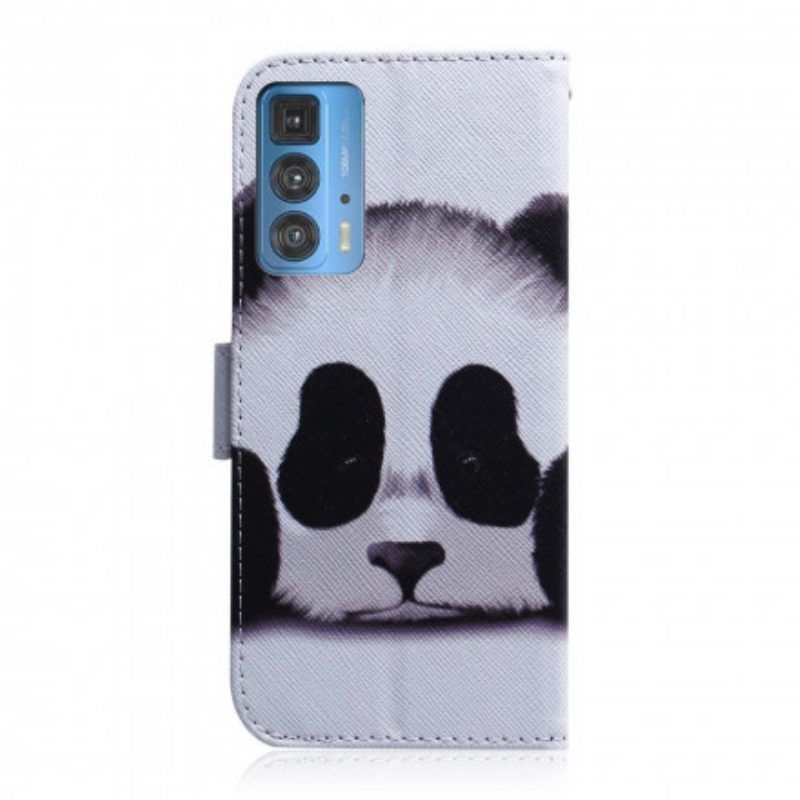 Flip Case Für Motorola Edge 20 Pro Panda-gesicht