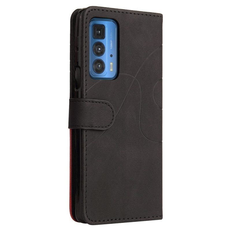 Flip Case Für Motorola Edge 20 Pro Zweifarbig