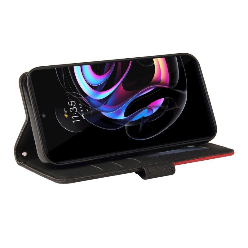 Flip Case Für Motorola Edge 20 Pro Zweifarbig