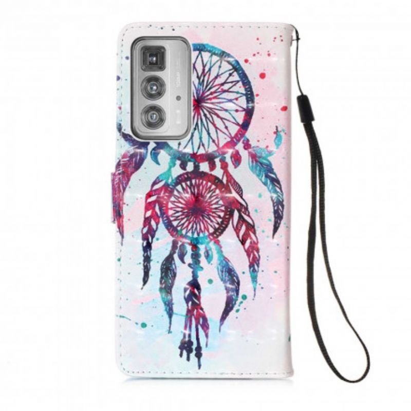 Lederhüllen Für Motorola Edge 20 Pro Aquarell-traumfänger