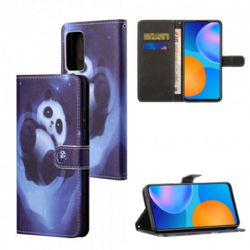 Lederhüllen Für Motorola Edge 20 Pro Panda Space Riemchen