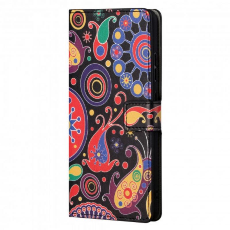 Lederhüllen Motorola Edge 20 Pro Handyhülle Design Galaxie