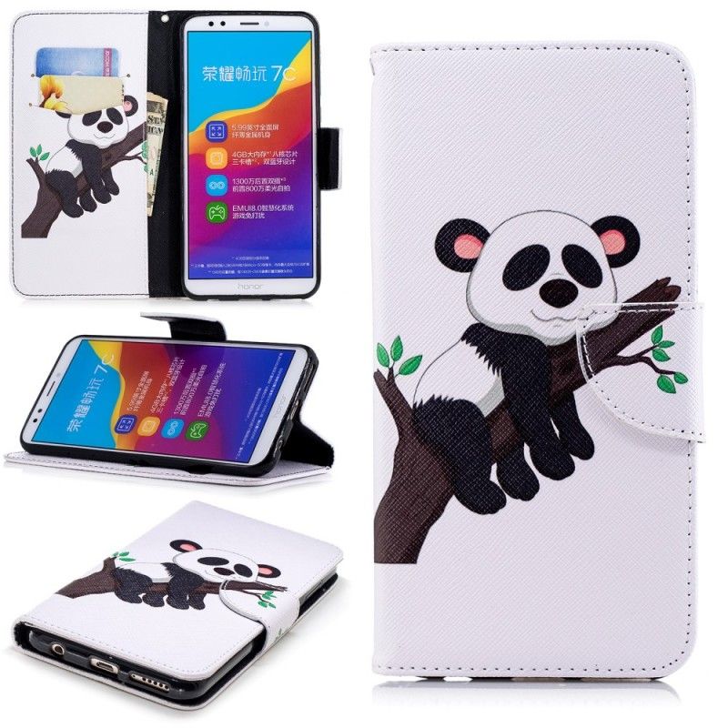 Lederhüllen Honor 7C Fauler Panda