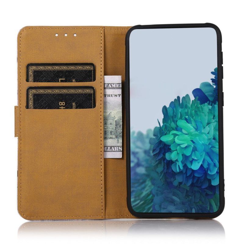 Flip Case Für Moto G71 5G Blühender Baum