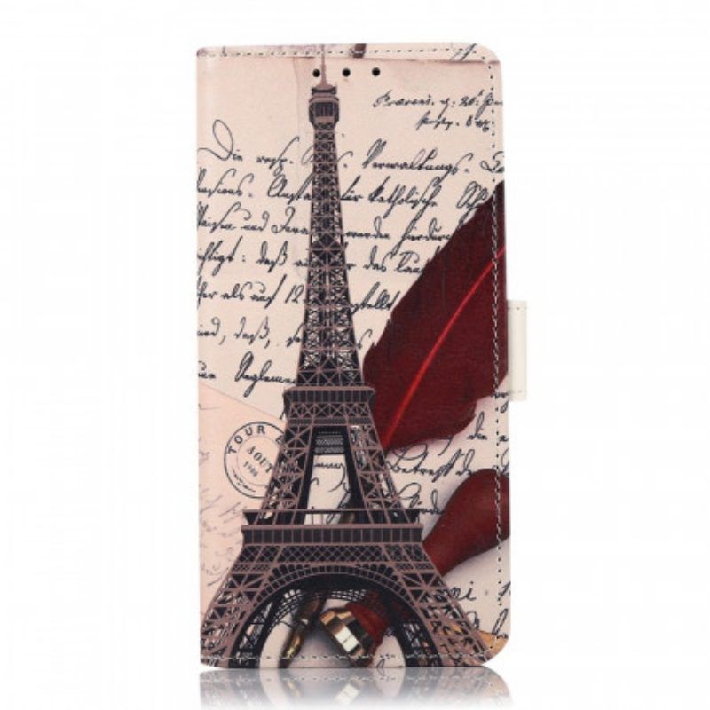 Flip Case Für Moto G71 5G Der Eiffelturm Des Dichters