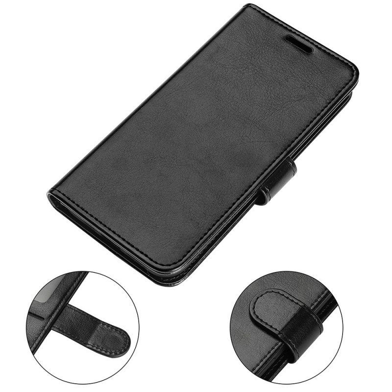 Flip Case Für Moto G71 5G Ledereffekt