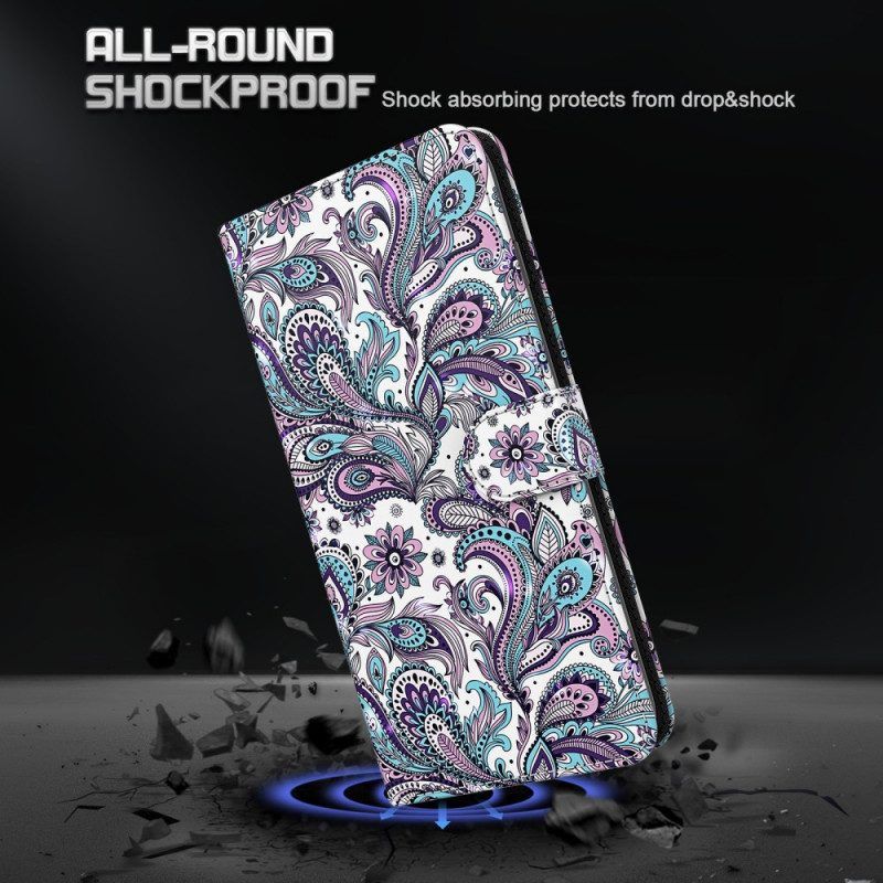 Flip Case Für Moto G71 5G Paisley