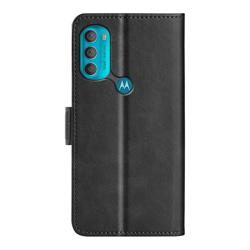 Lederhüllen Für Moto G71 5G Flip Case Doppelte Klappe