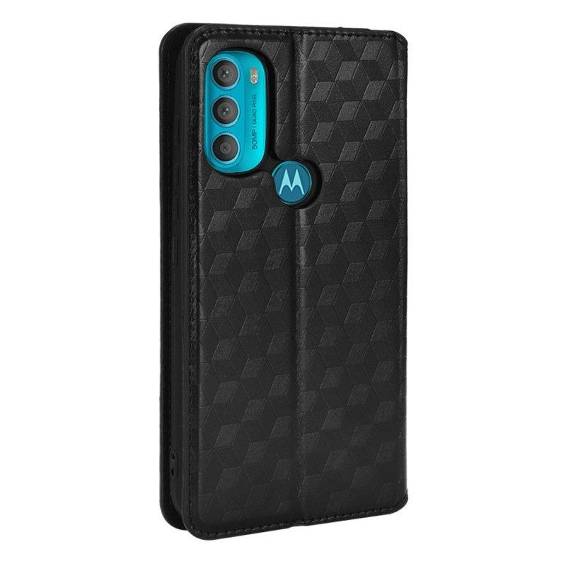 Schutzhülle Für Moto G71 5G Flip Case Diamant-ledereffekt