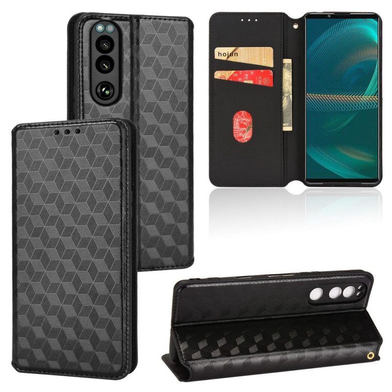 Schutzhülle Für Sony Xperia 5 IV Flip Case 3d-textur