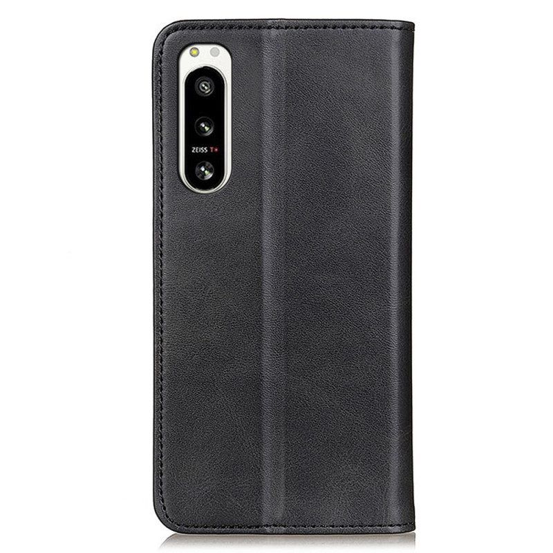 Schutzhülle Für Sony Xperia 5 IV Flip Case Spaltleder