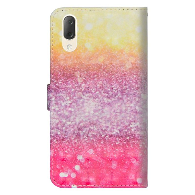 Lederhüllen Für Sony Xperia L3 Gradient Magenta Glitter