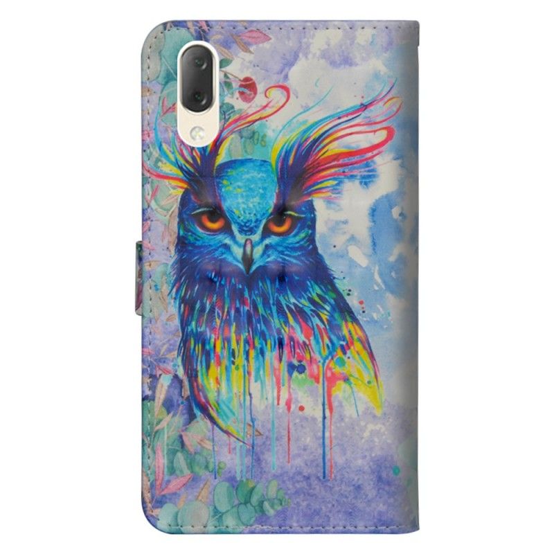 Lederhüllen Sony Xperia L3 Handyhülle Aquarellvogel