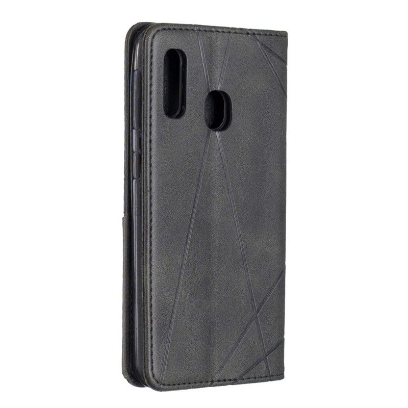 Flip Case Samsung Galaxy A20E Schwarz Künstlerstil