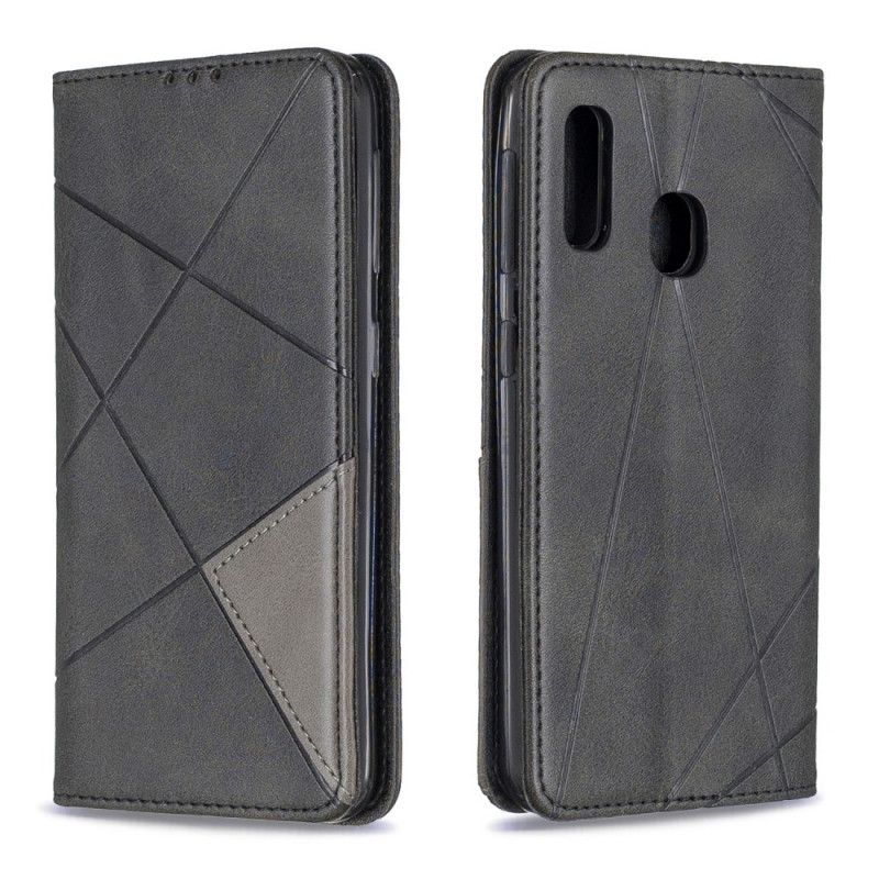 Flip Case Samsung Galaxy A20E Schwarz Künstlerstil