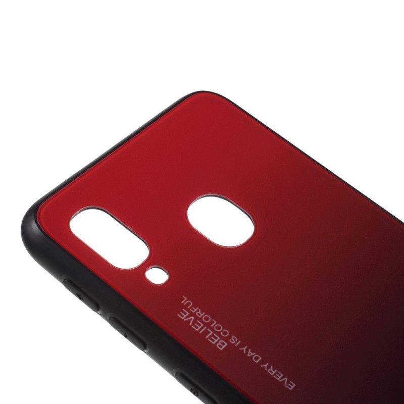 Hülle Für Samsung Galaxy A20E Rot Verzinkte Farbe