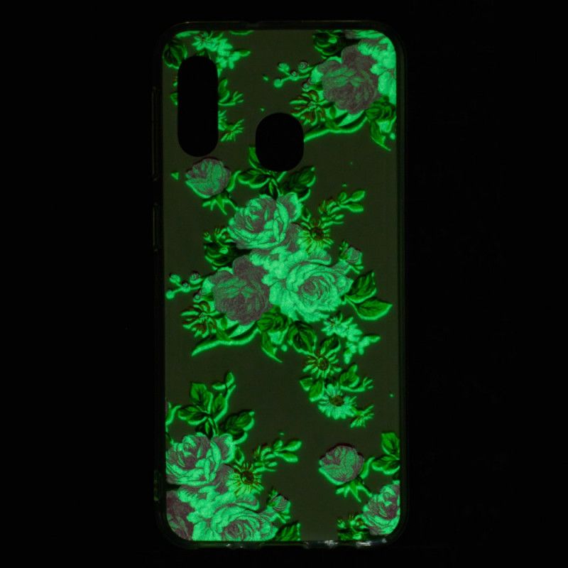 Hülle Samsung Galaxy A20E Fluoreszierende Freiheitsblumen