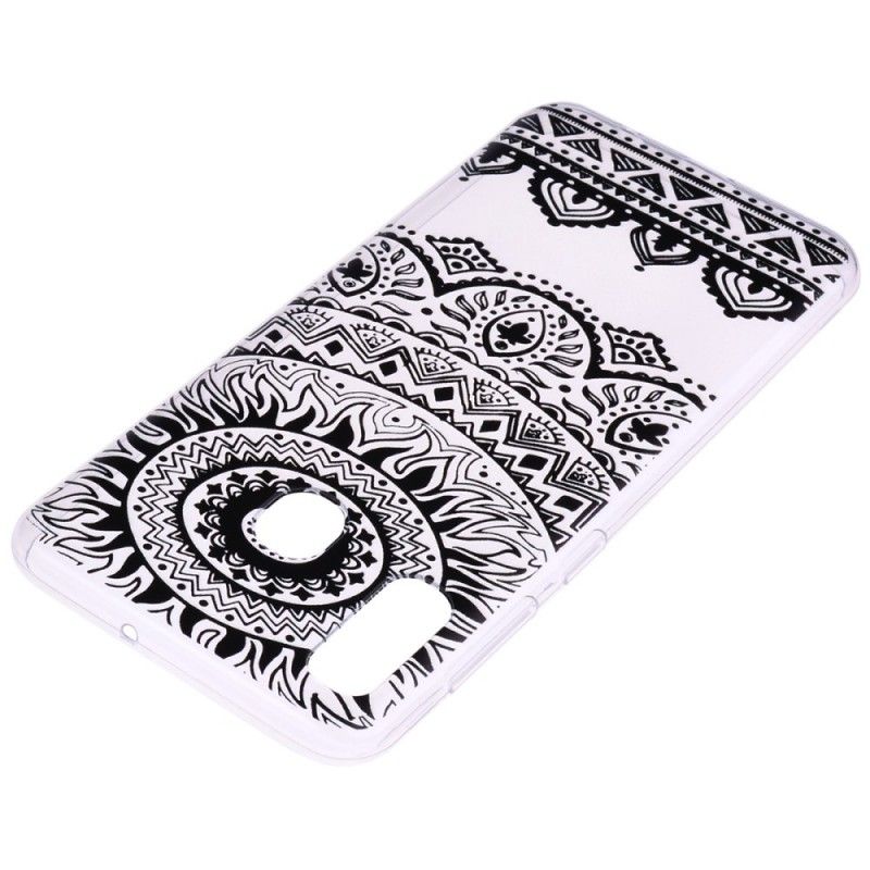 Hülle Samsung Galaxy A20E Transparentes Blumenmandala