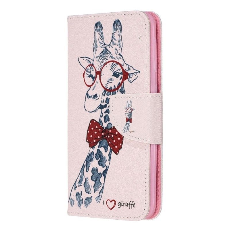 Lederhüllen Für Samsung Galaxy A20E Nerd-Giraffe