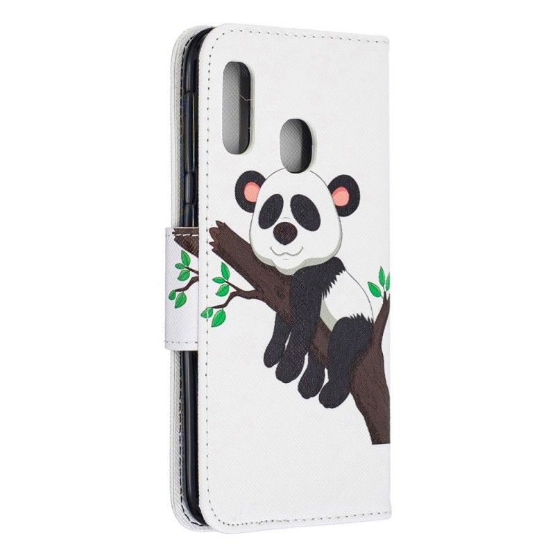 Lederhüllen Samsung Galaxy A20E Fauler Panda