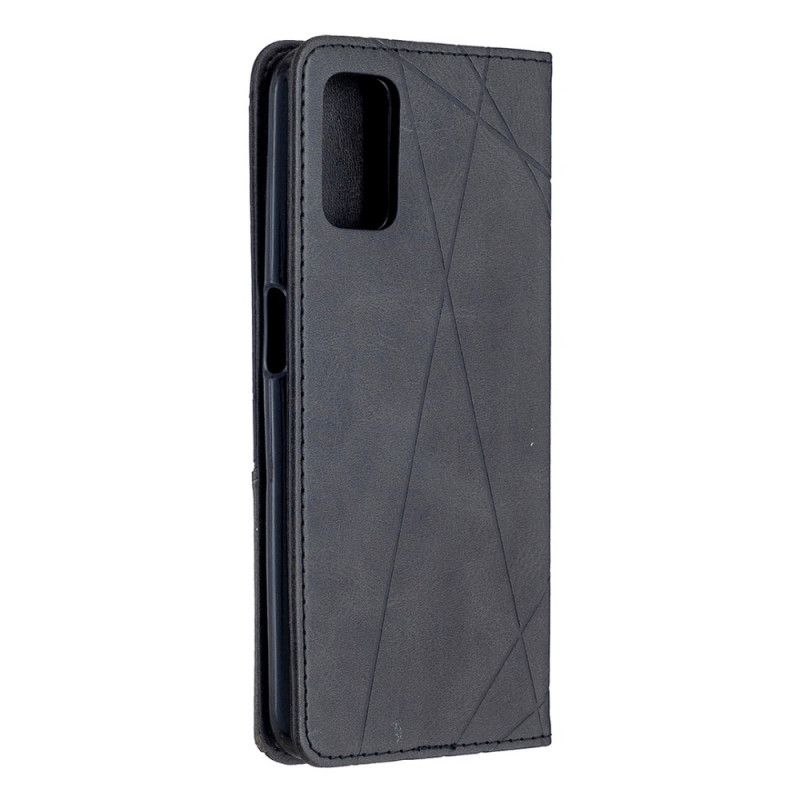 Flip Case Für Oppo A72 Schwarz Künstlerstil