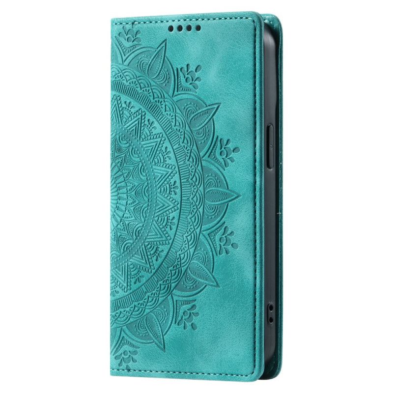 Flip Case Für Xiaomi 15 Mandala Wildlederoptik