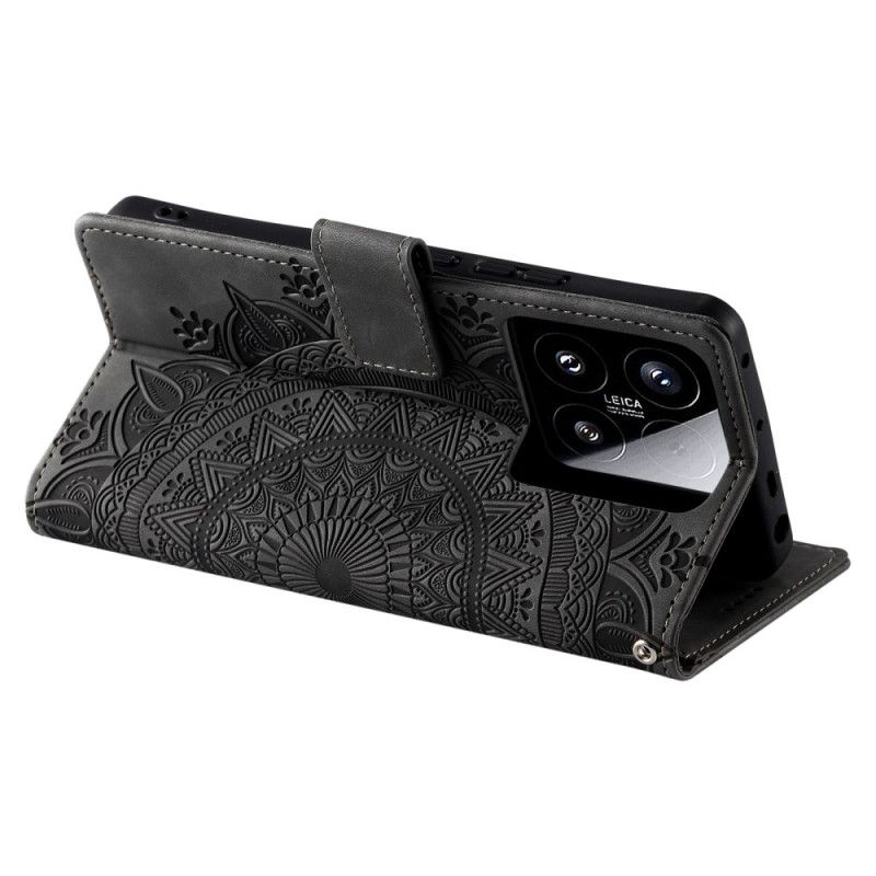 Lederhüllen Für Xiaomi 15 Mandala Wildleder-effekt