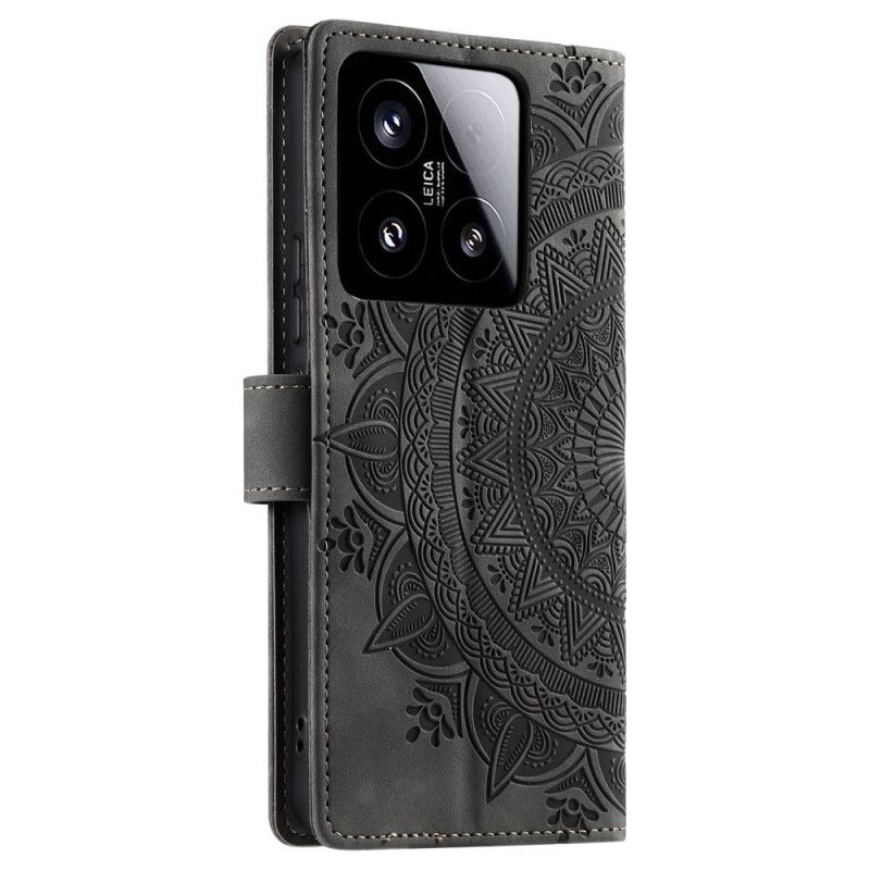 Lederhüllen Für Xiaomi 15 Mandala Wildleder-effekt