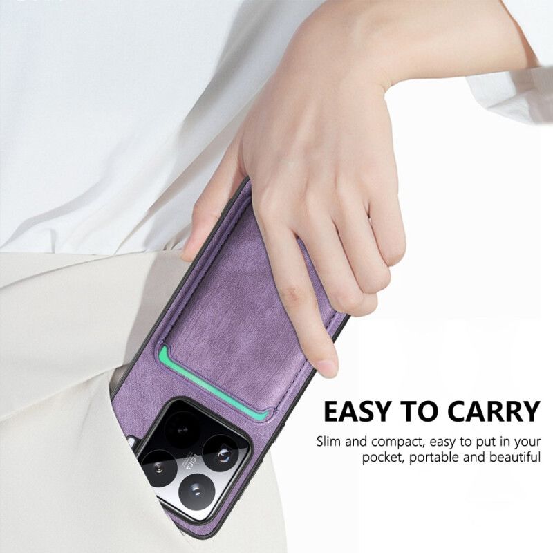 Lederhüllen Für Xiaomi 15 Retro Mit Abnehmbarem Kartenhalter