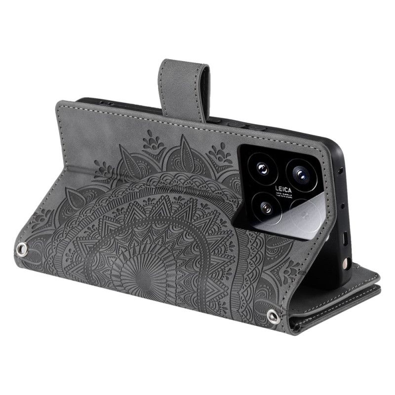 Lederhüllen Xiaomi 15 Geldbörse In Mandala-wildlederoptik