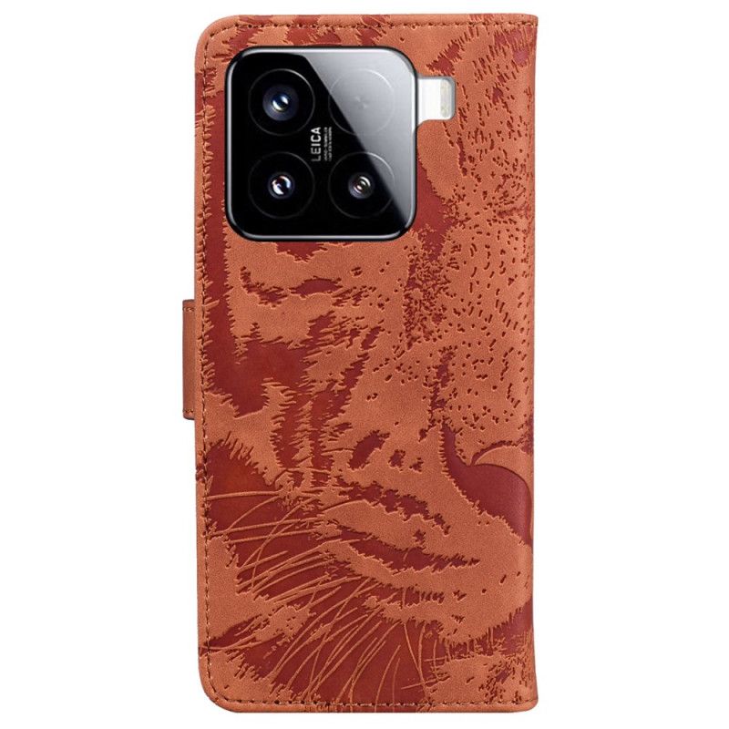 Lederhüllen Xiaomi 15 Handyhülle Tigerprint