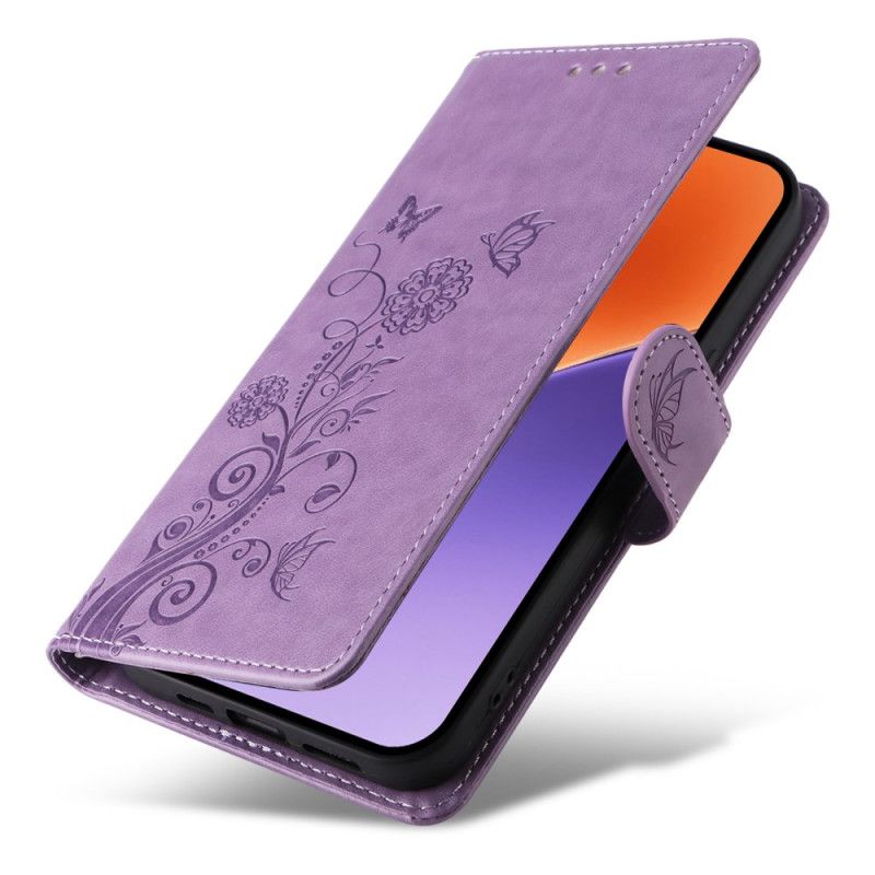 Lederhüllen Xiaomi 15 Kleine Blumen