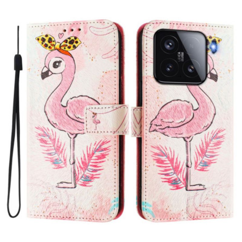 Lederhüllen Xiaomi 15 Vogelmotiv